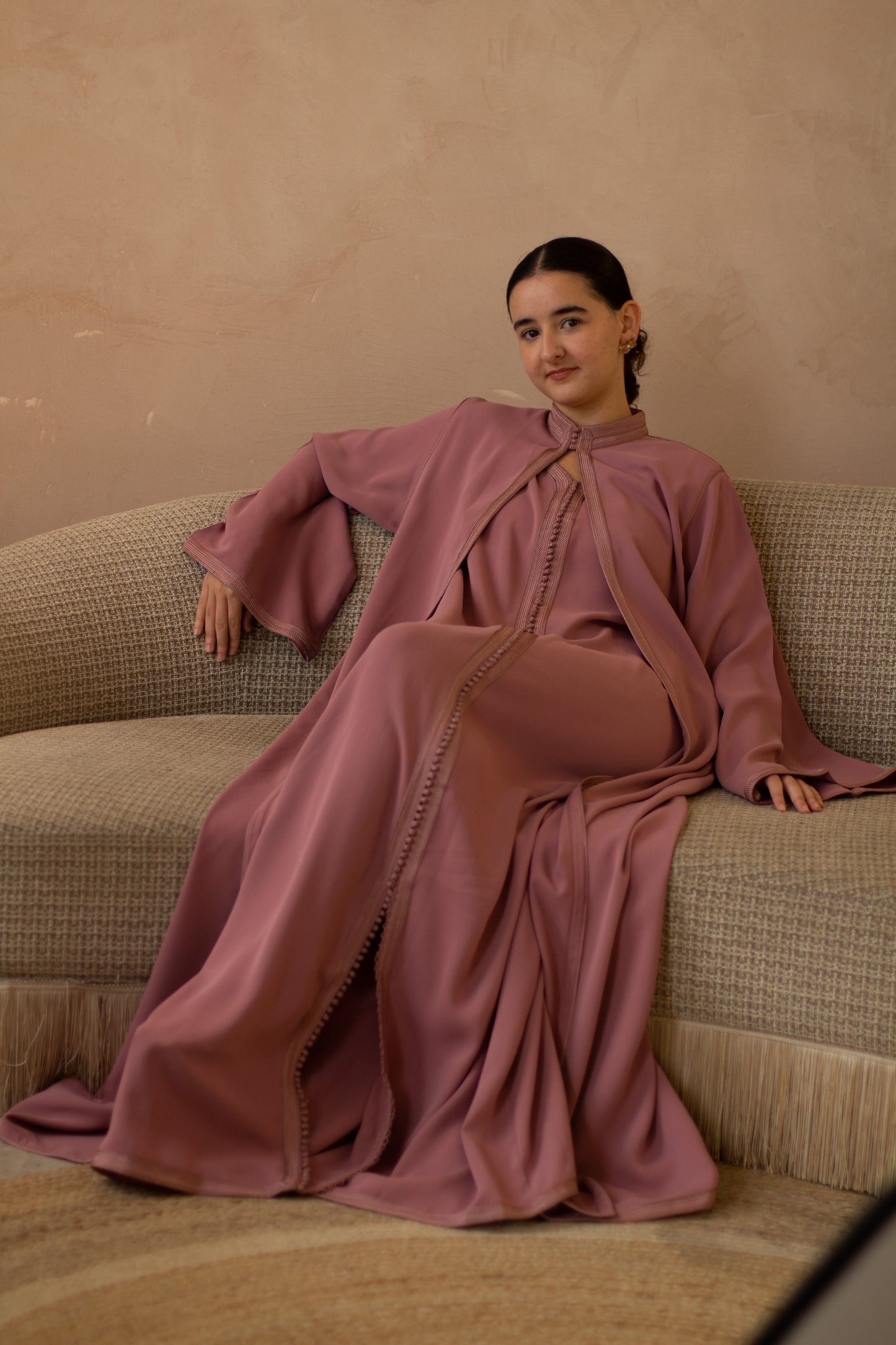 CHEMAL DRESS IN MAUVE