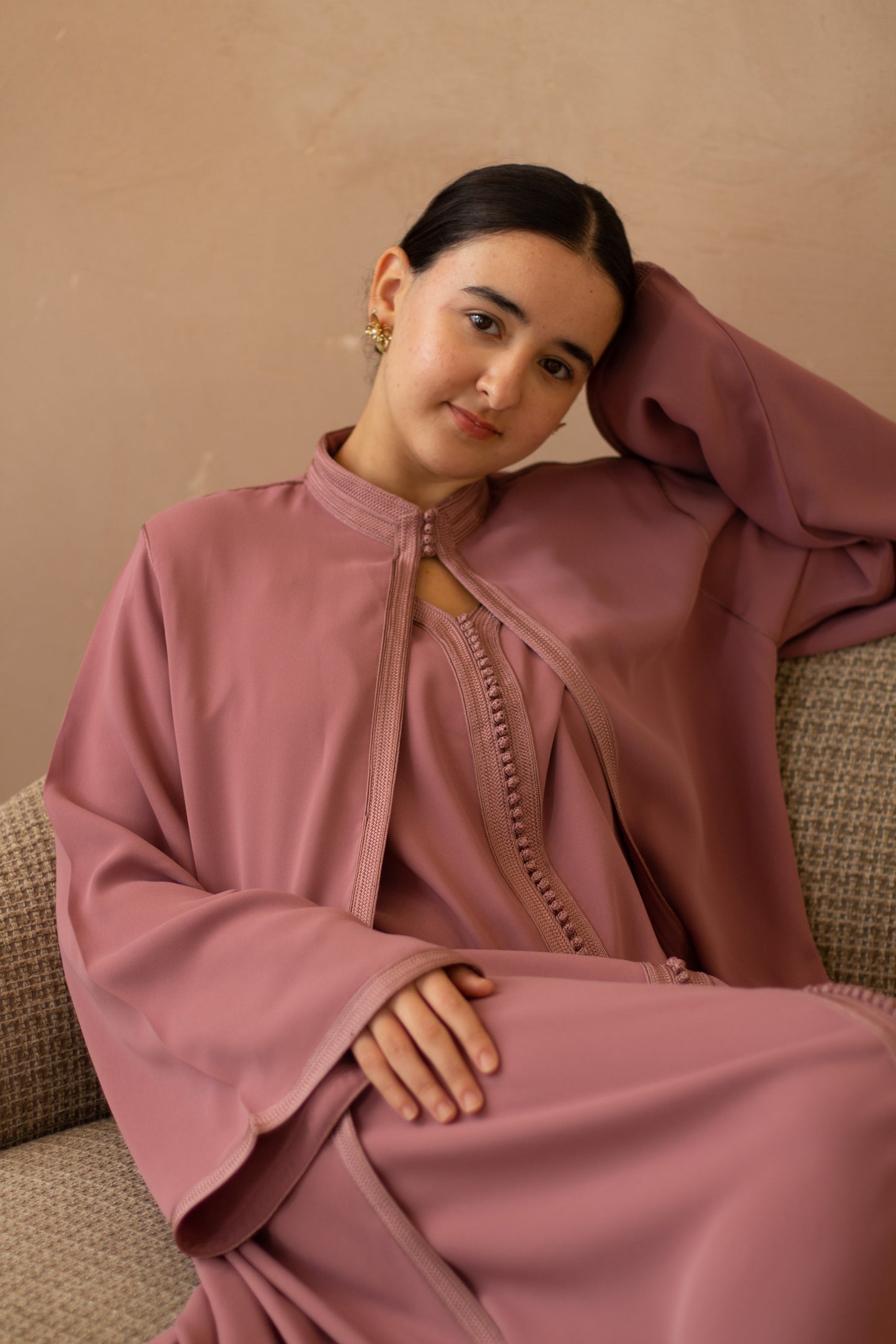 CHEMAL DRESS IN MAUVE