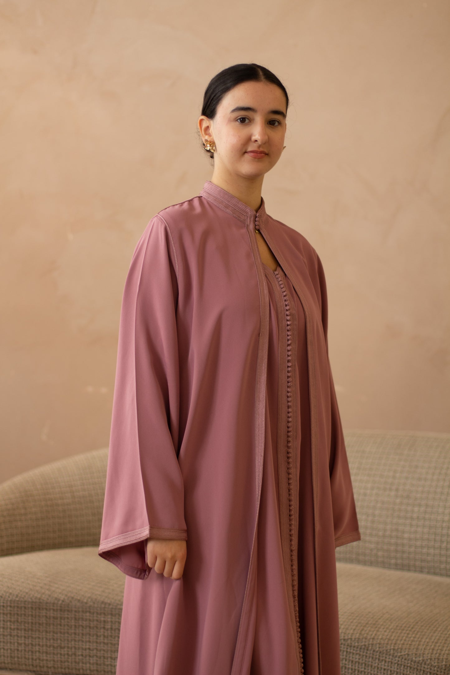 CHEMAL DRESS IN MAUVE