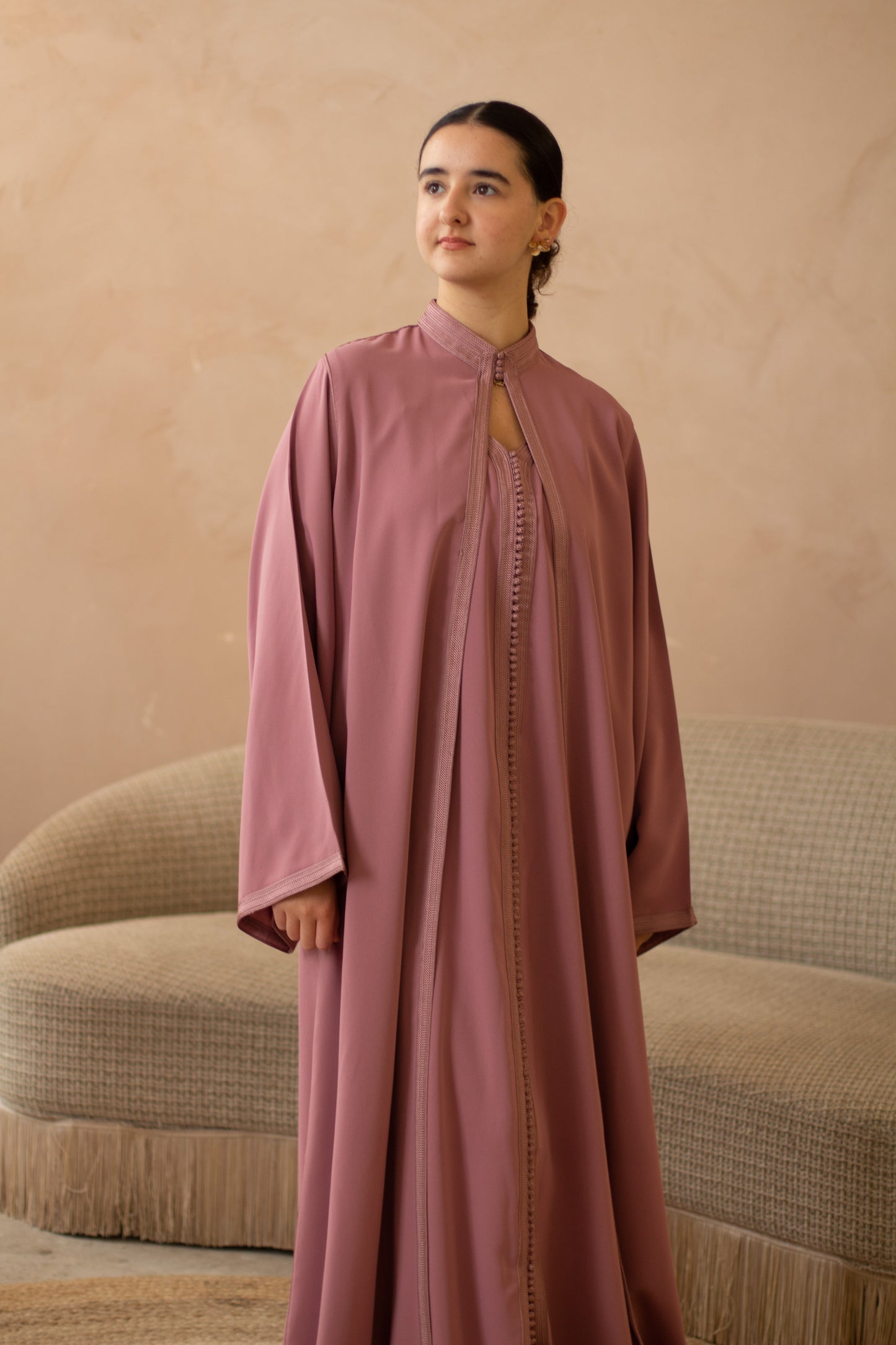 CHEMAL DRESS IN MAUVE