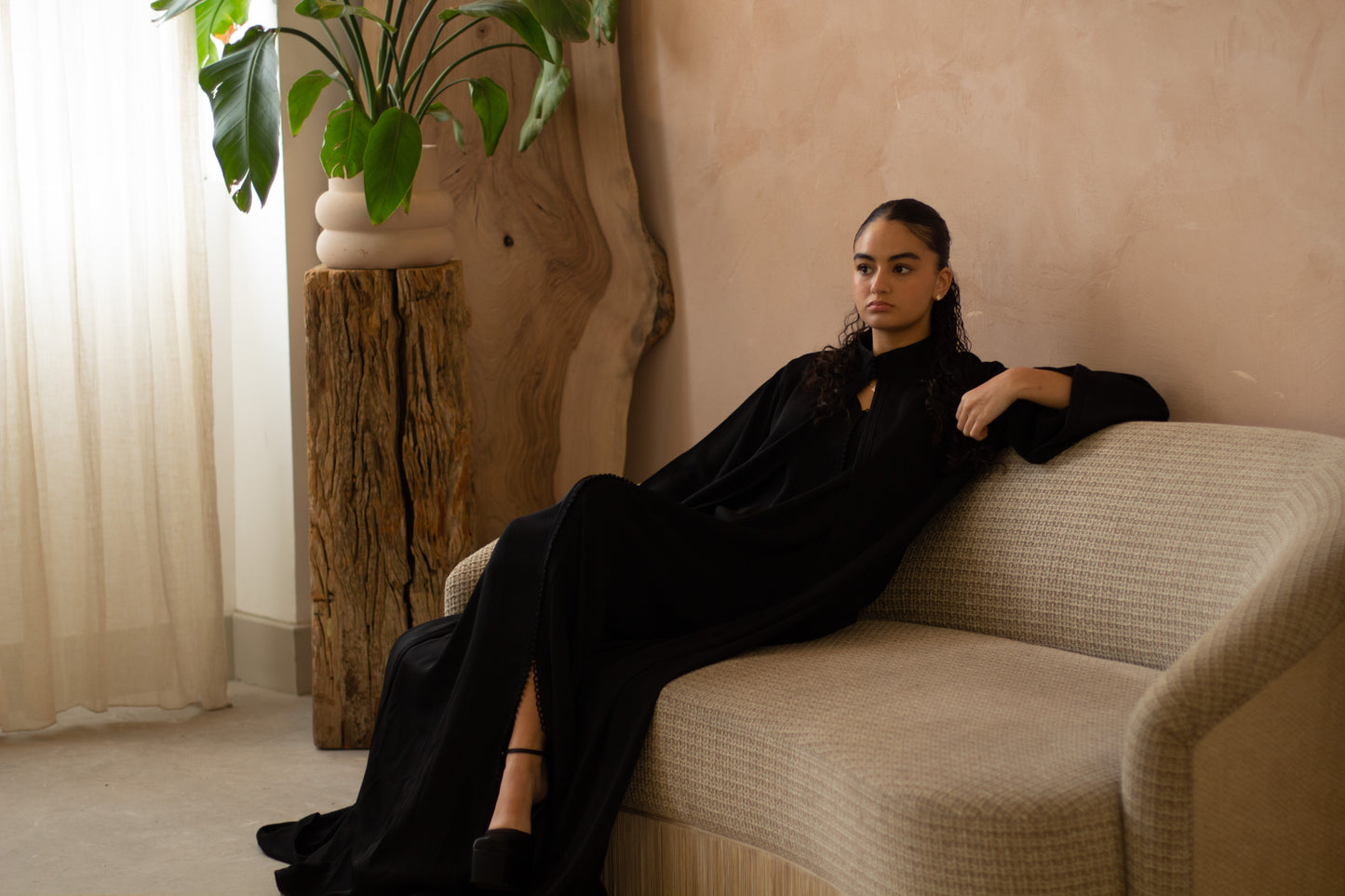 CHEMAL DRESS IN BLACK