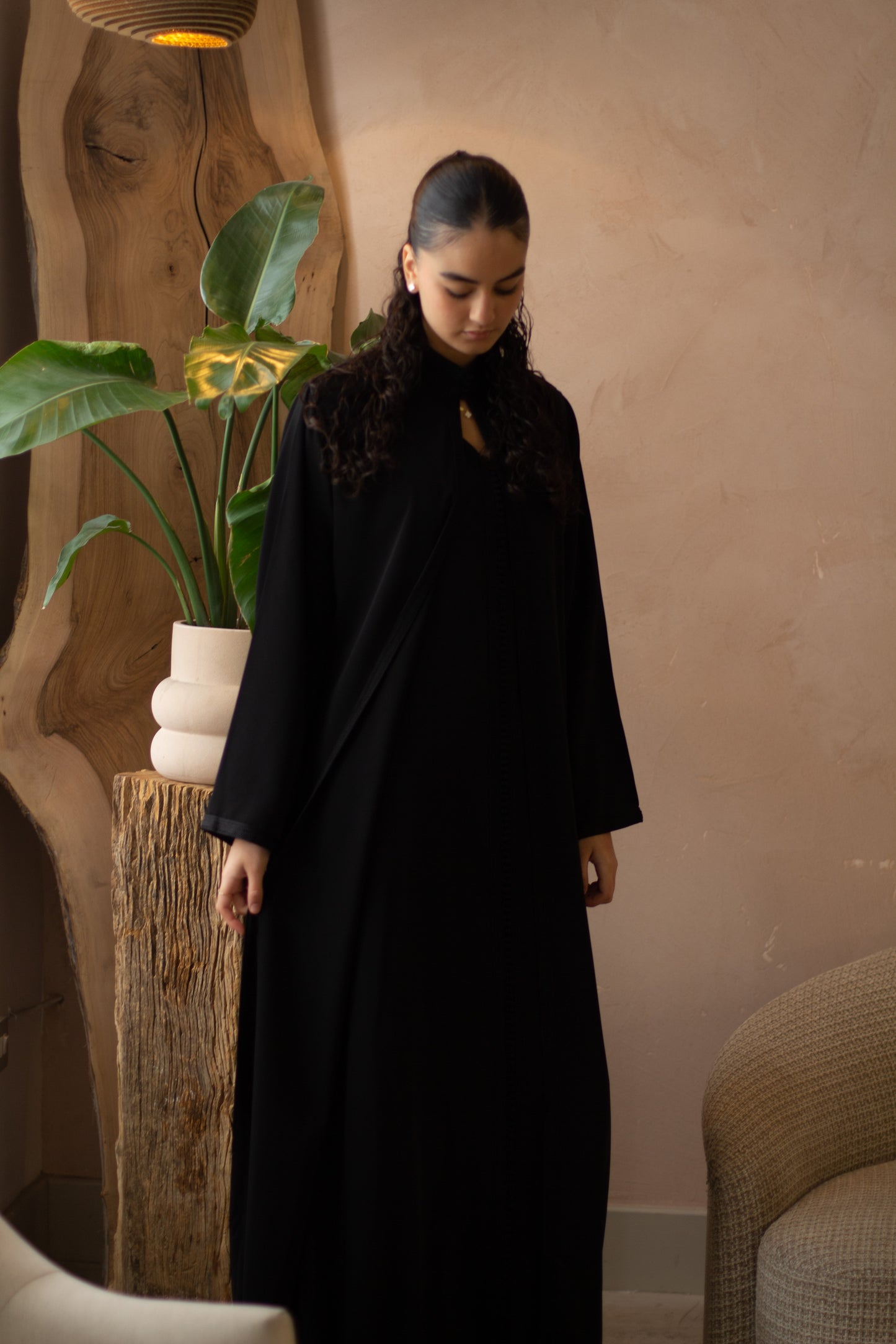 CHEMAL DRESS IN BLACK