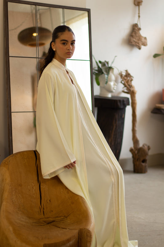 CHEMAL DRESS IN BELDI CREAM